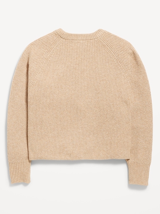 Image number 3 showing, SoSoft Long-Sleeve Ribbed Sweater for Girls