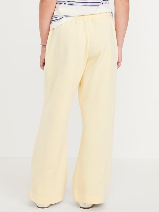 Image number 2 showing, Favorite Fleece High-Waisted Wide-Leg Sweatpants for Girls
