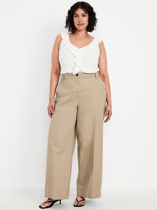 Image number 6 showing, Extra High-Waisted Super Wide-Leg Chino Pants