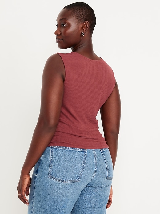 Image number 5 showing, High-Neck Shirred Cropped Top