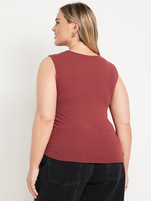 Image number 7 showing, High-Neck Shirred Cropped Top