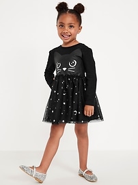 Image number 1 showing, Long-Sleeve Halloween Tutu Dress for Toddler Girls