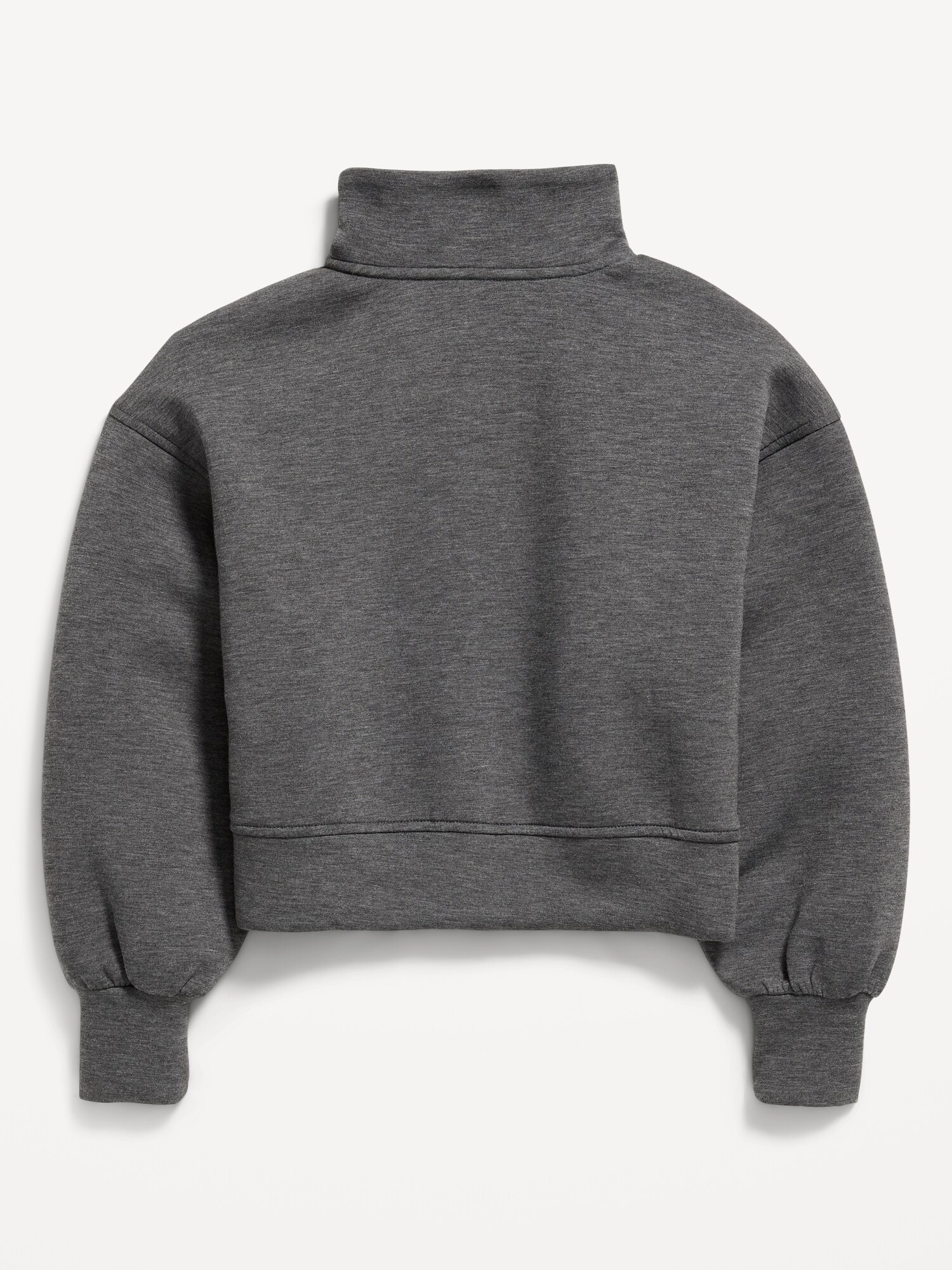 Толстовка Old Navy Bounce Fleece Half-Zip Pullover Sweatshirt для девочек, цвет: Угольный — фото 4