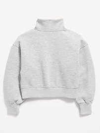 Image number 4 showing, Half-Zip Bounce Fleece Pullover Sweatshirt for Girls