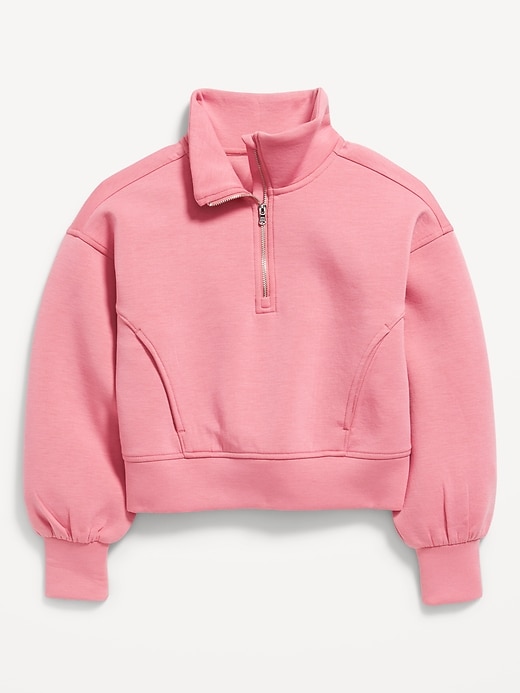 Image number 3 showing, Half-Zip Bounce Fleece Pullover Sweatshirt for Girls