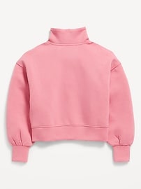 Image number 4 showing, Half-Zip Bounce Fleece Pullover Sweatshirt for Girls