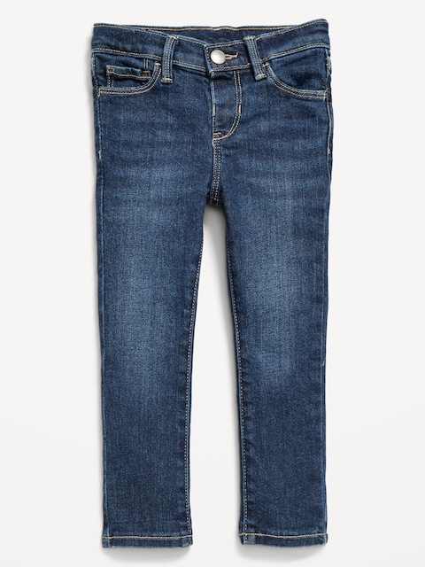 High-Waisted Rockstar 360° Stretch Jeggings for Toddler Girls - Dark Wash