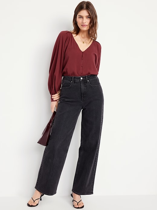 Image number 3 showing, Jacquard Button-Down Top