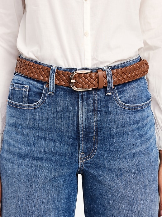 Image number 2 showing, Braided Faux-Leather Belt for Women