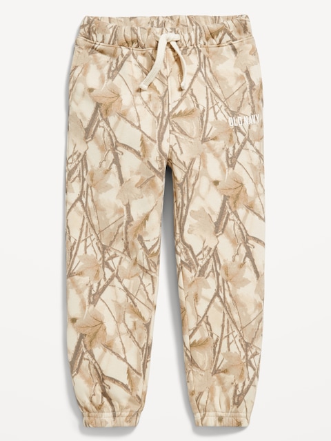 Cinched-Hem Unisex Logo-Graphic Jogger Sweatpants for Toddler - Camo
