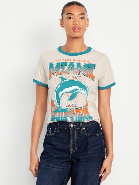 NFL™ Miami Dolphins™ EveryWear Crew-Neck Ringer T-Shirt - Miami Dolphins