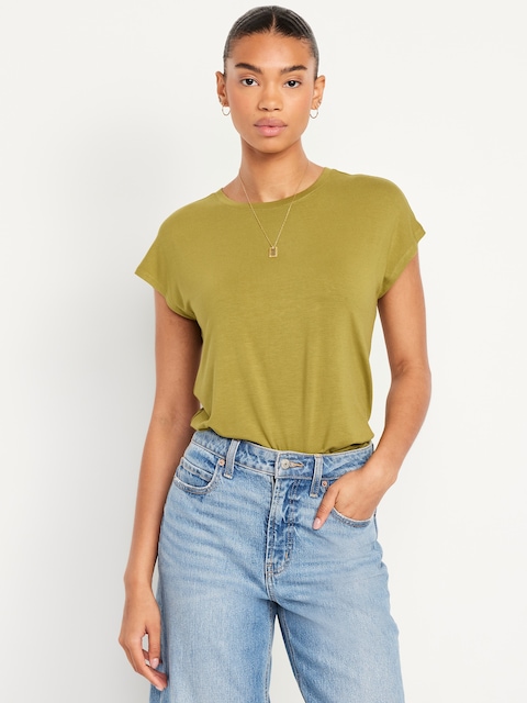 Luxe Dolman T-Shirt - Mountain Olive