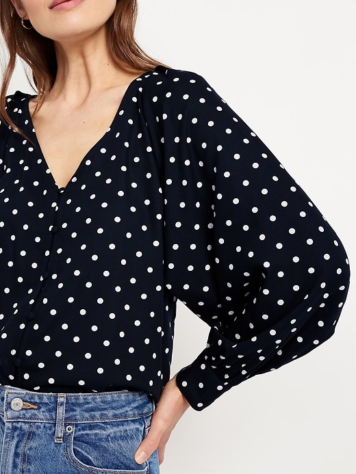 Image number 4 showing, Crepe Button-Down Top