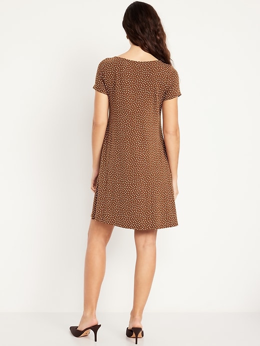 Image number 2 showing, Short-Sleeve Mini Swing Dress