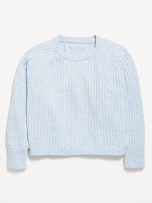 Image number 2 showing, SoSoft Long-Sleeve Ribbed Sweater for Girls