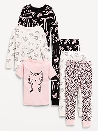 Image number 1 showing, Snug-Fit Printed Pajama 6-Piece for Toddler & Baby