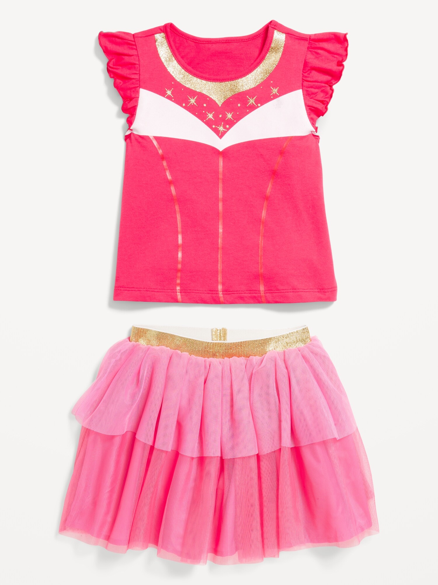 Детский комплект Old Navy Disney Princess: футболка и юбка-пачка для девочек-малышей, цвет: Aurora — фото 3