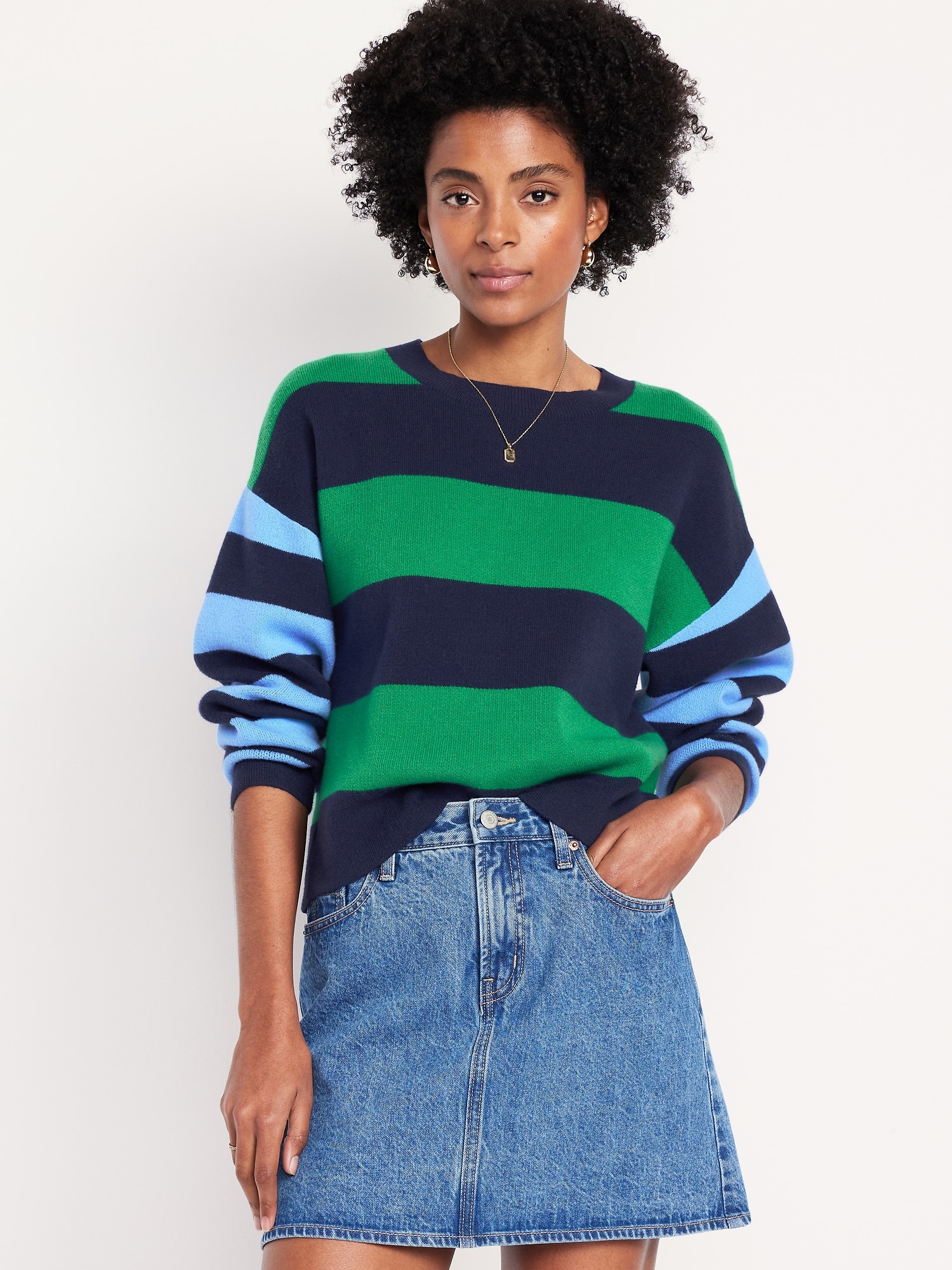 SoSoft Cropped Crew-Neck Sweater