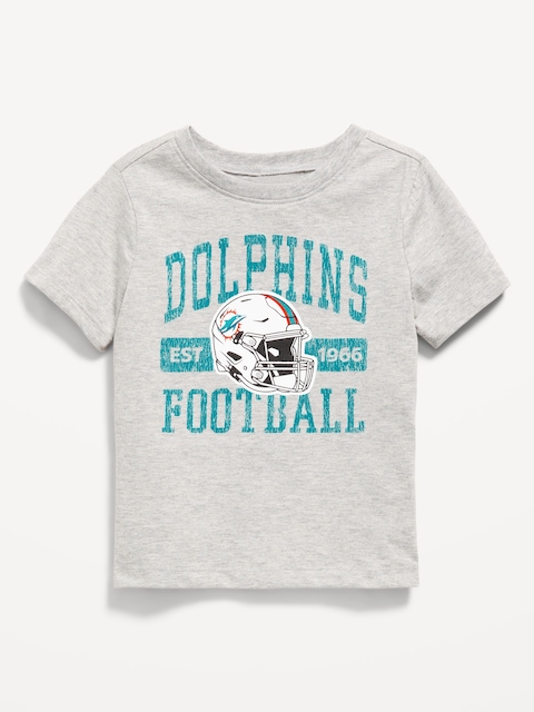 Miami Dolphins Unisex Graphic T-Shirt for Toddler - Miami Dolphins (Light Gray)