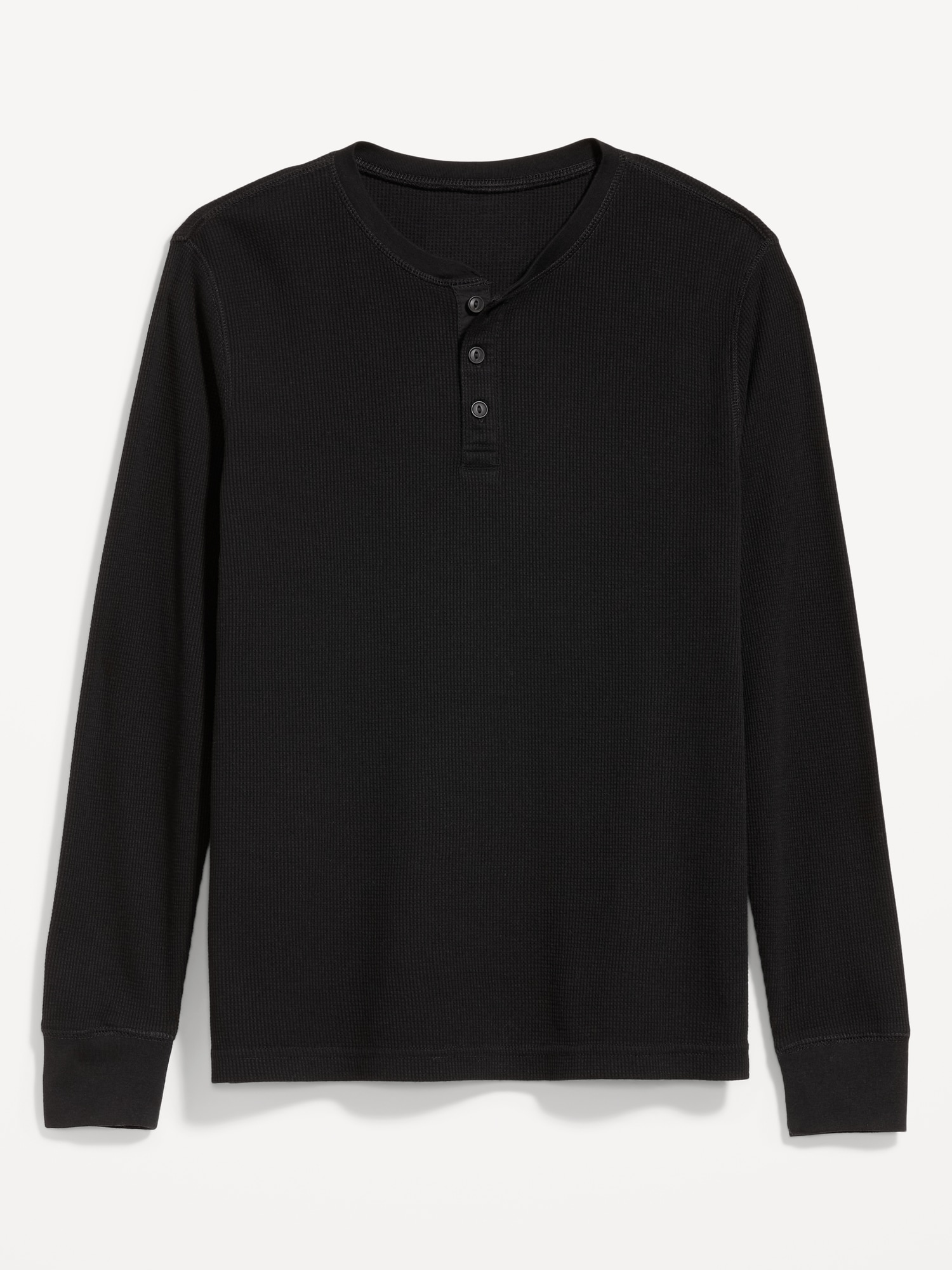 kinema waffle henley neck ブラック　サイズM kinema waffle henley neck ブラック サイズM kinema waffle