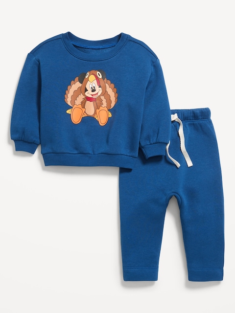Disney© Unisex Graphic Sweatshirt and Sweatpants Set for Baby - Mickey Mouse