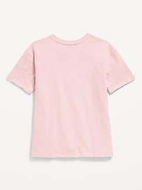 Image number 2 showing, Oversized Short-Sleeve Graphic Raw-Edge T-Shirt for Girls