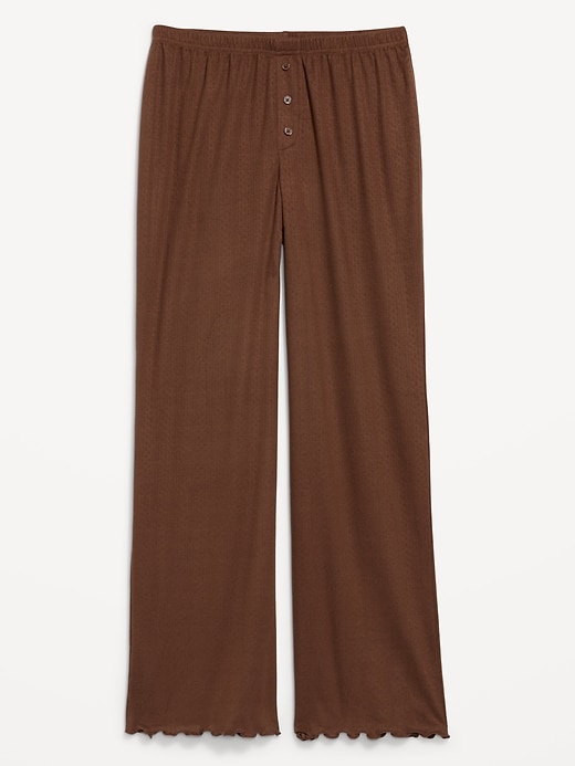 Image number 4 showing, High-Waisted Cozy Rib Pajama Pants