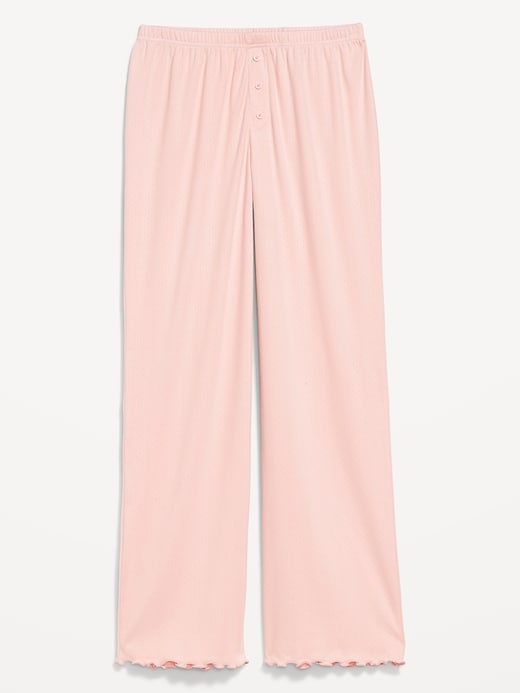 Image number 4 showing, High-Waisted Cozy Rib Pajama Pants
