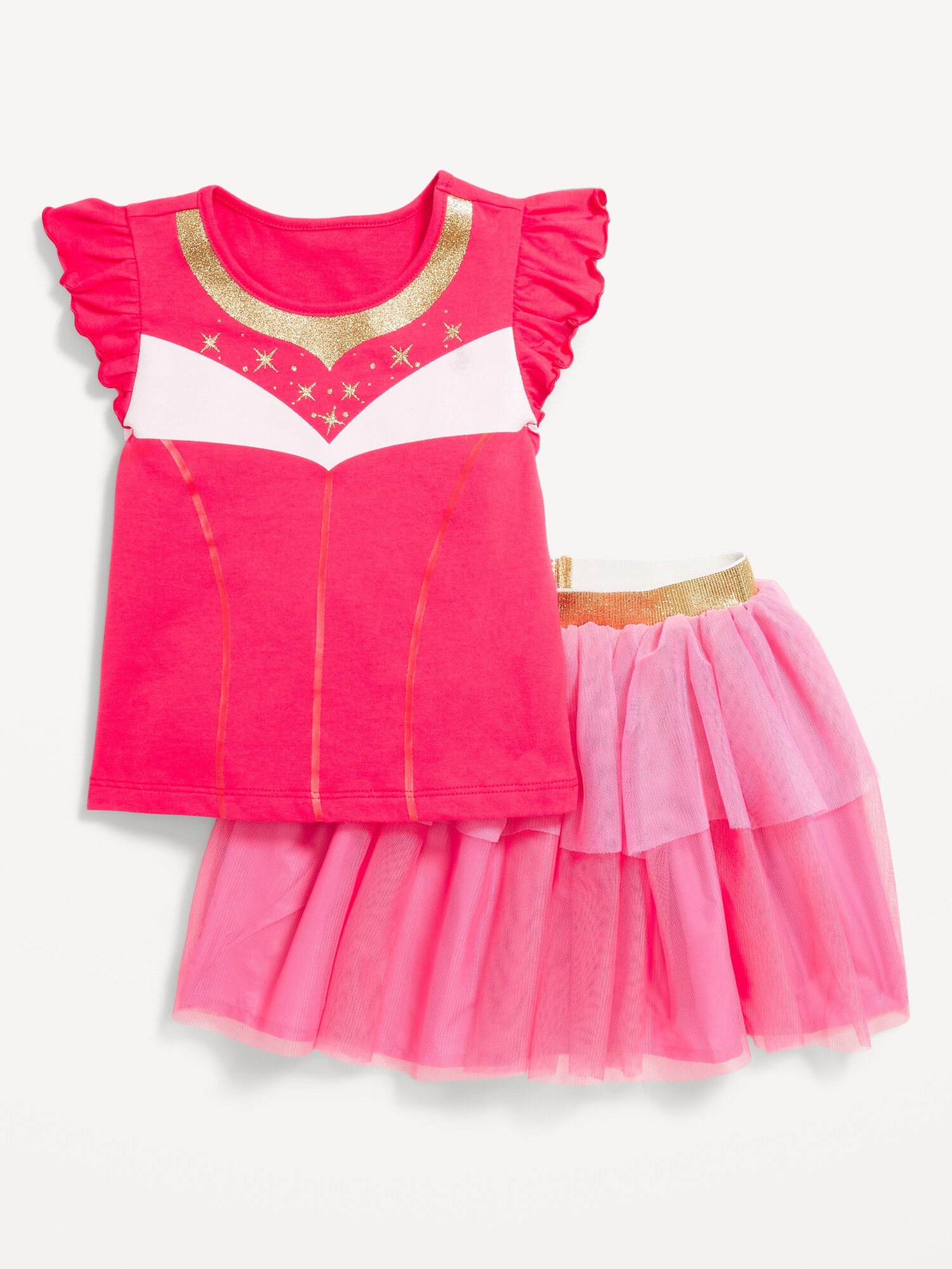 Детский комплект Old Navy Disney Princess: футболка и юбка-пачка для девочек-малышей, цвет: Aurora — фото 2