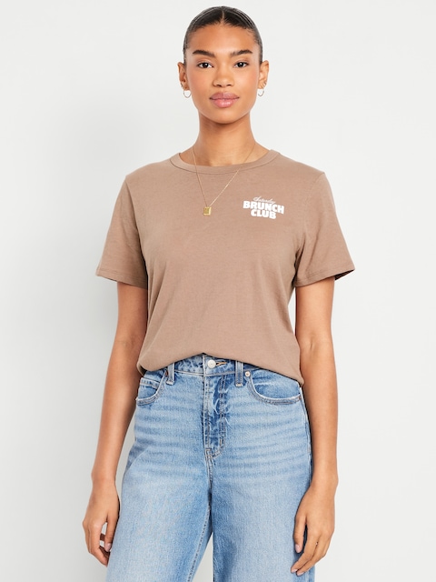 EveryWear Crew-Neck Graphic T-Shirt - Driftwood