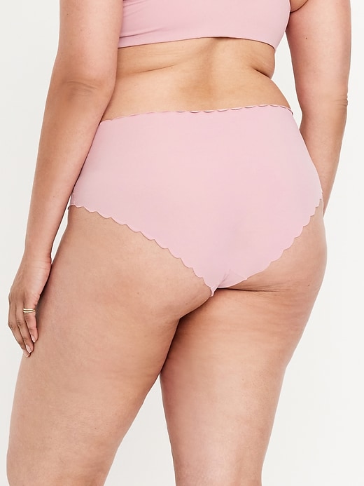 Image number 8 showing, Low-Rise No-Show Scalloped Hipster Underwear
