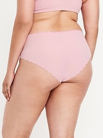 Image number 8 showing, Low-Rise No-Show Scalloped Hipster Underwear