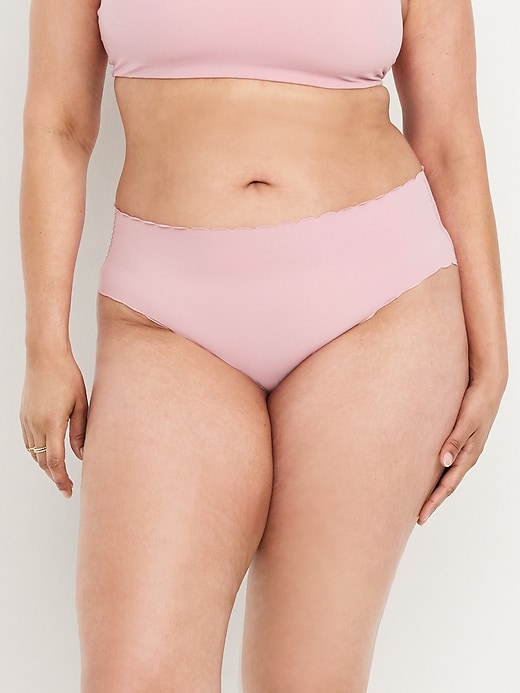 Image number 7 showing, Low-Rise No-Show Scalloped Hipster Underwear