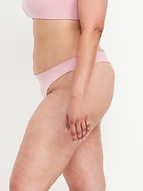 Image number 8 showing, Low-Rise No-Show Scalloped Thong Underwear