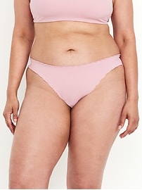 Image number 7 showing, Low-Rise No-Show Scalloped Thong Underwear