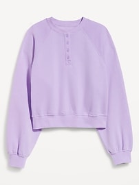 Image number 4 showing, SoComfy Oversized Button-Front Sweatshirt