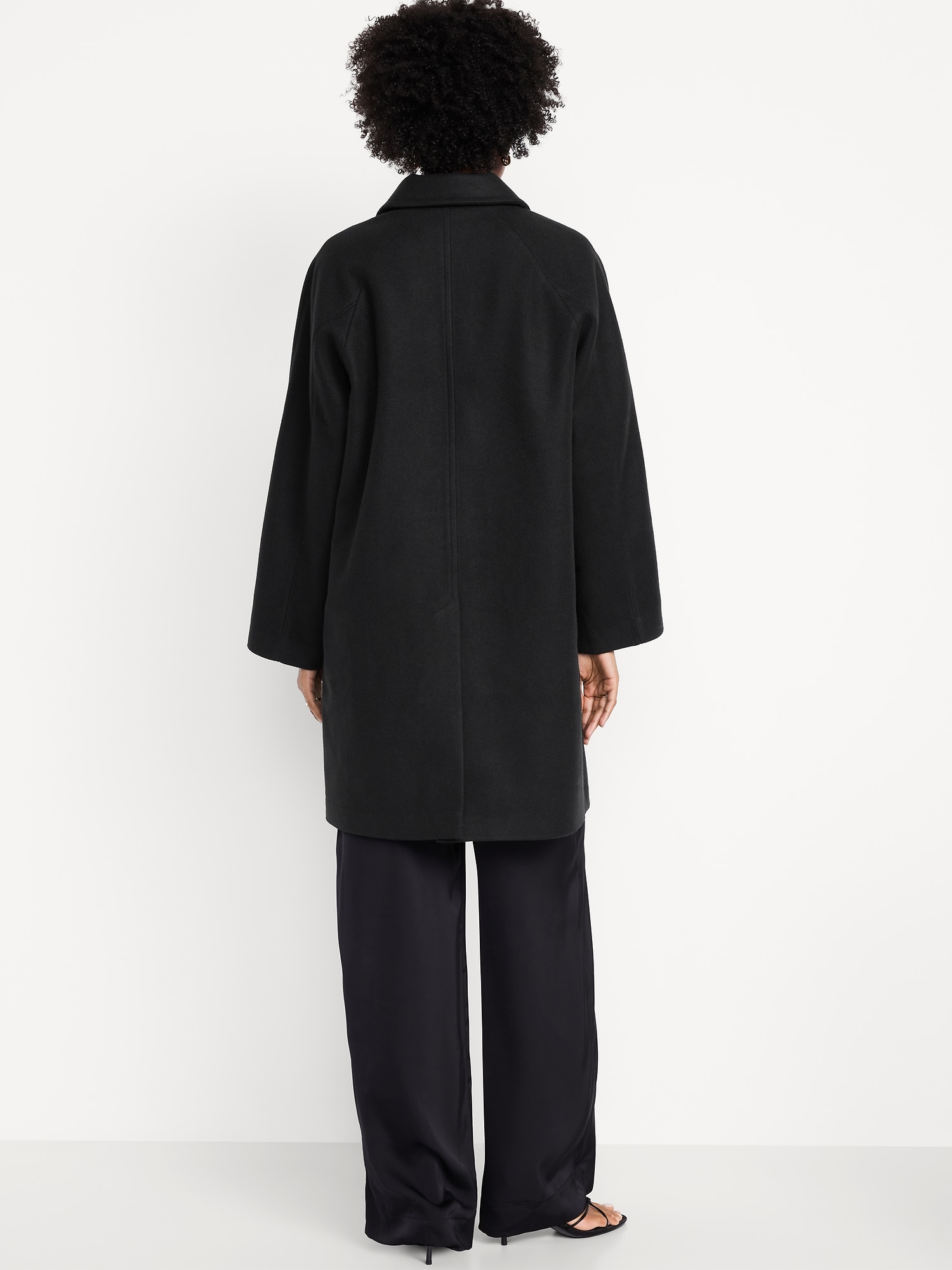 Button-Front Mac Coat