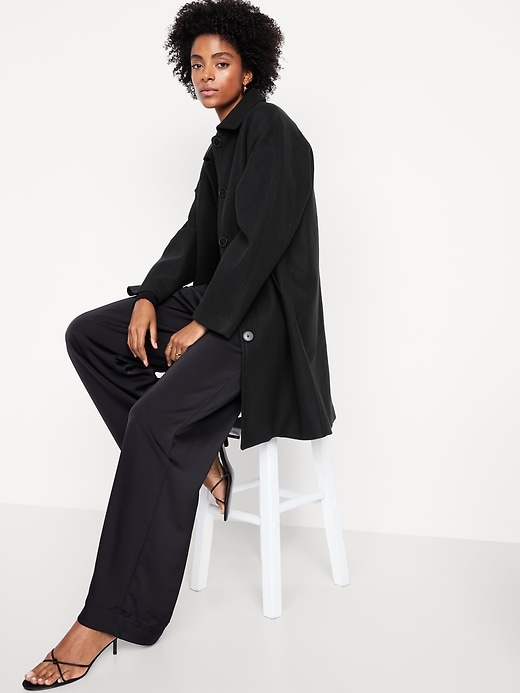 Image number 3 showing, Relaxed Button-Front Mac Coat