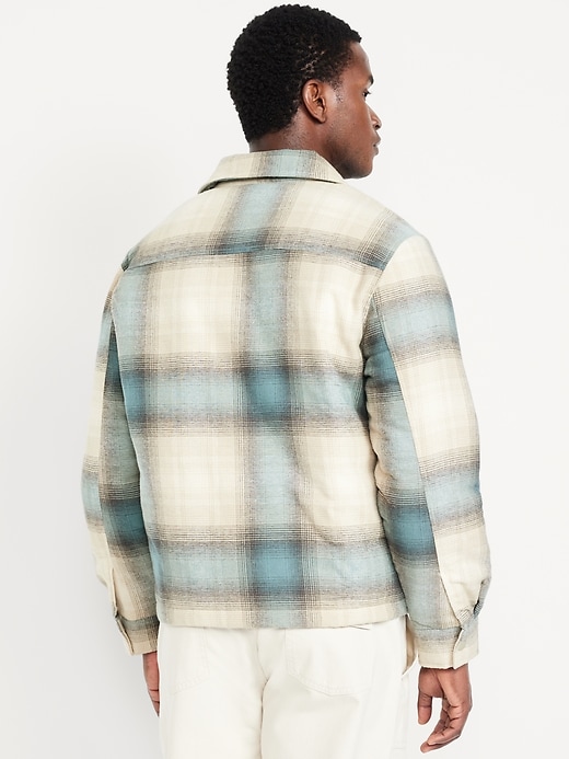 Image number 2 showing, Insulated Cropped Flannel Shacket