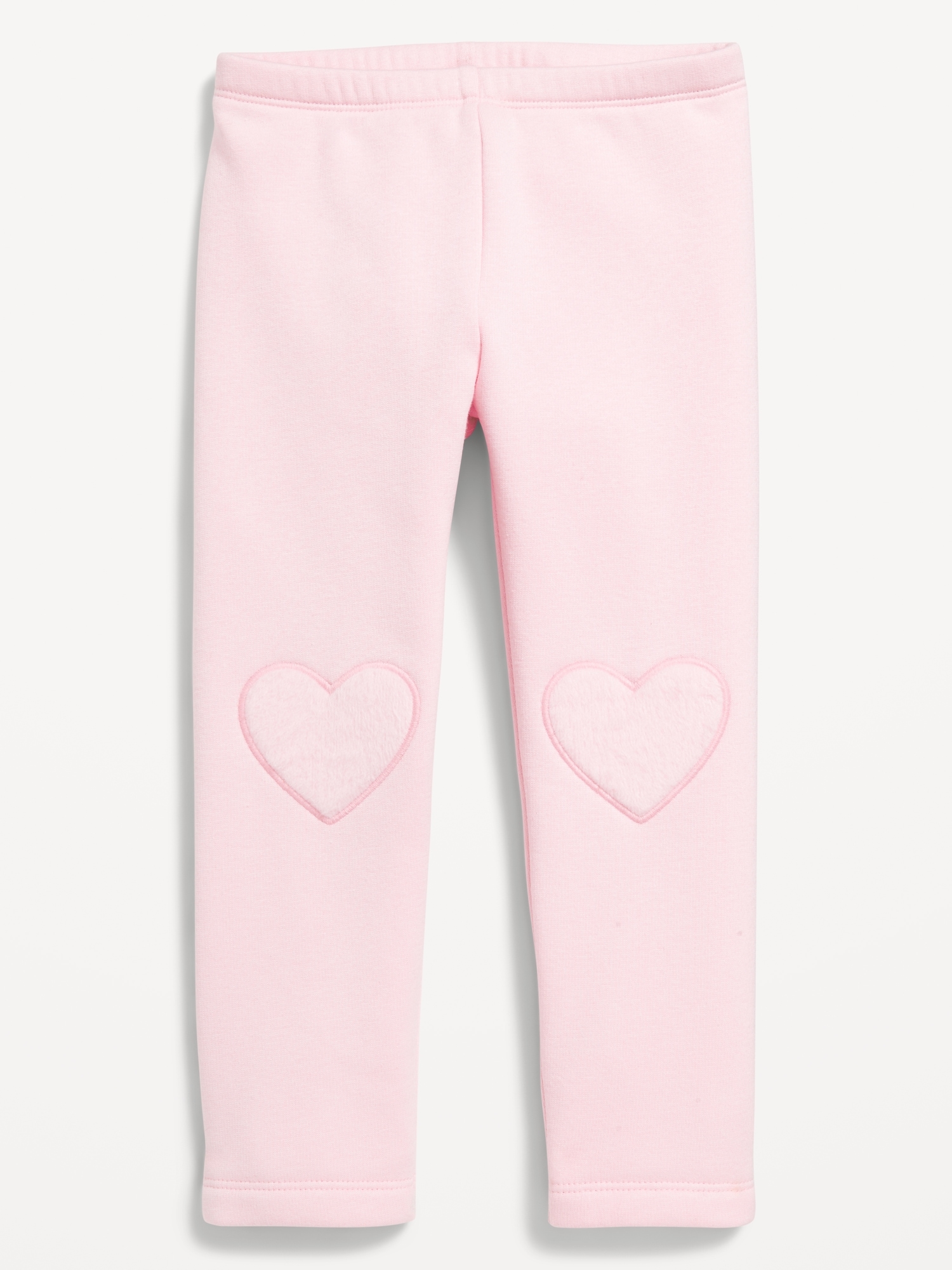 Heart-Patch Fleece-Lined Leggings for Toddler Girls