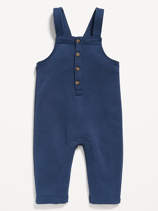 Image number 1 showing, Fleece Button-Front Overalls for Baby