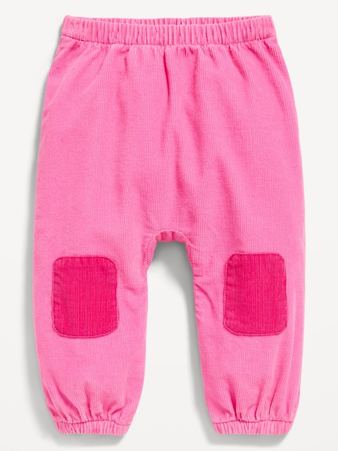 Pull-On Corduroy Knee Patch Pants for Baby - Valentine Pink