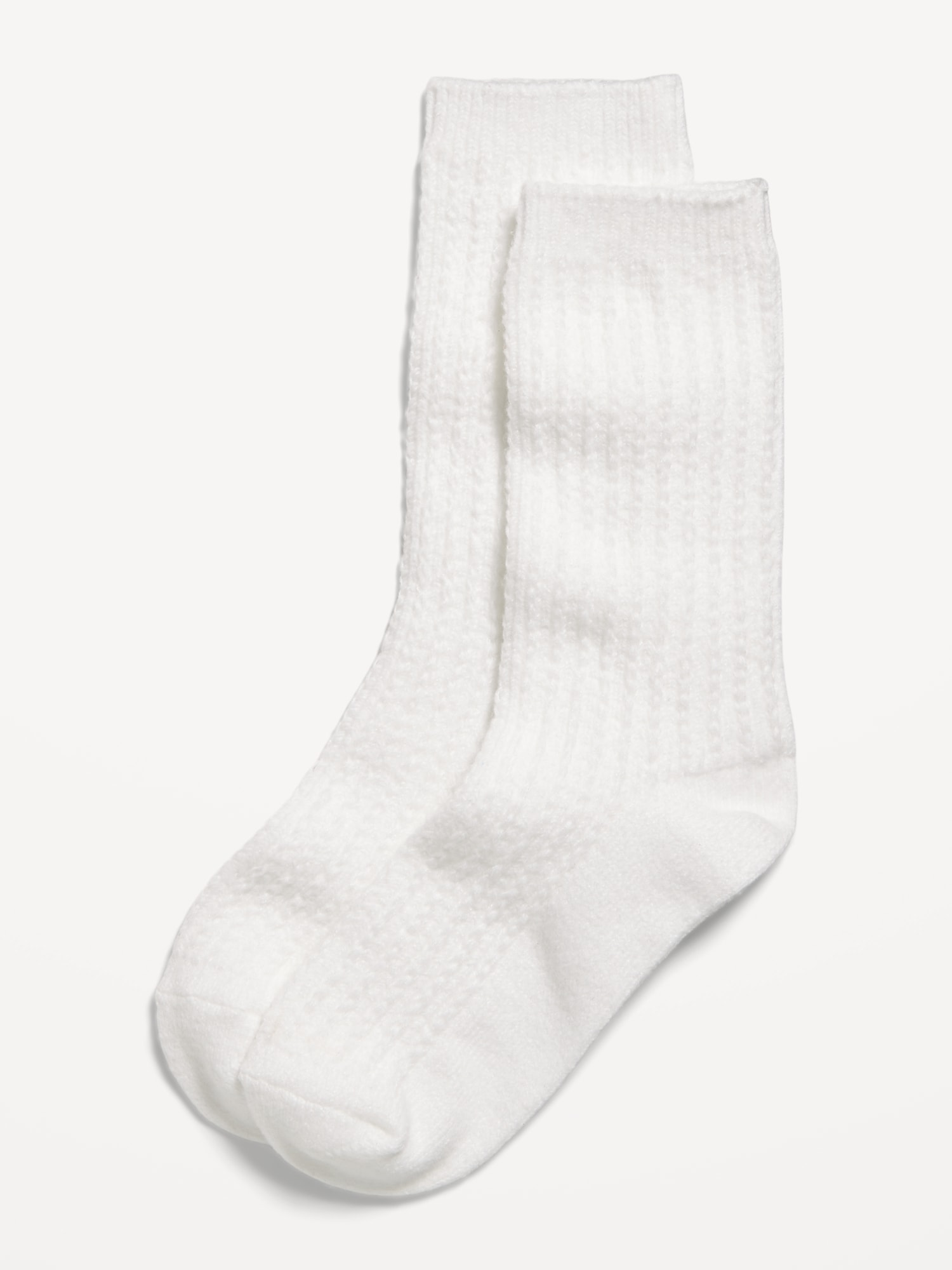 Slouchy Textured Crew Socks for Women