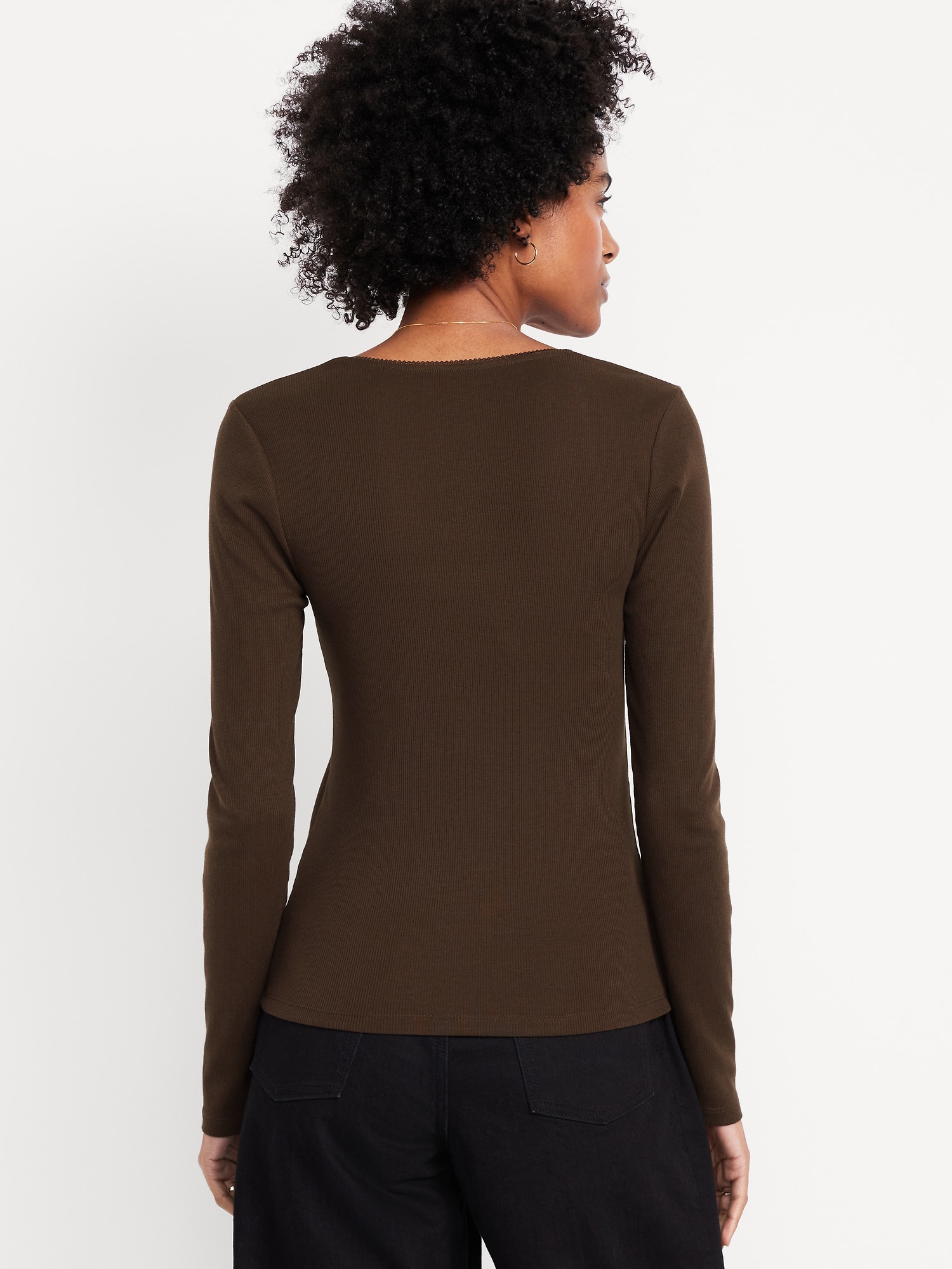 トップス Rest&Recreation SQUARE NECK LONG SLEEVE Long-Sleeve Square-Neck Top | Old Navy