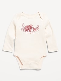 Image number 1 showing, Unisex Long-Sleeve Graphic Bodysuit for Baby