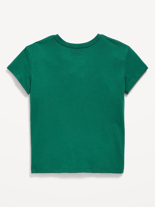 Image number 2 showing, Softest Short-Sleeve Heart-Pocket T-Shirt for Girls