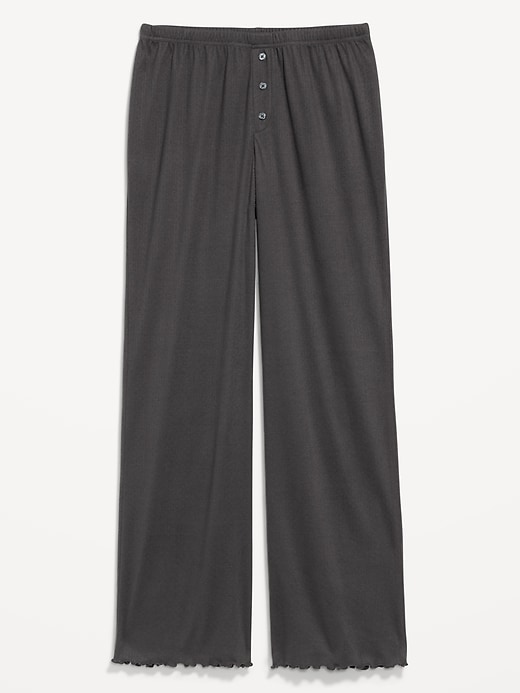 Image number 4 showing, High-Waisted Cozy Rib Pajama Pants