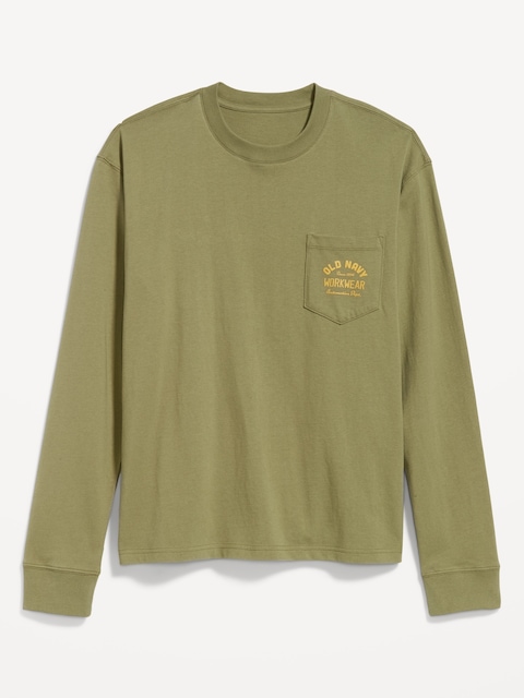 Heavyweight Long-Sleeve Logo-Graphic T-Shirt - Old Navy Workwear Automotive Dept.