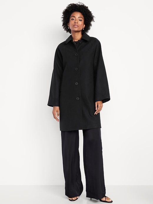 Image number 1 showing, Relaxed Button-Front Mac Coat