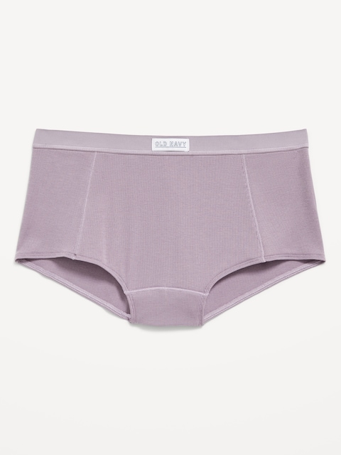 Ribbed Hipster Underwear - Azure Stone